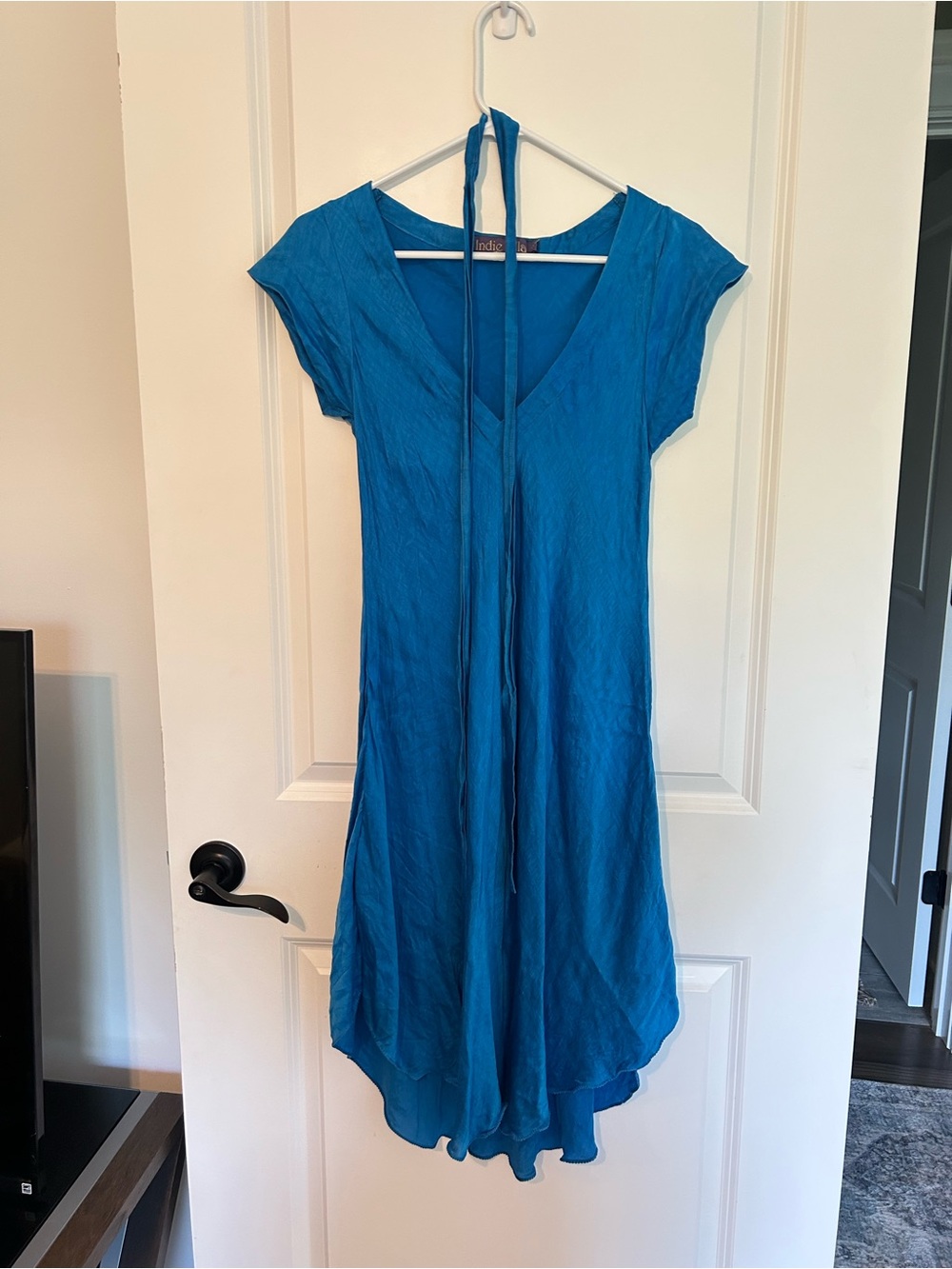Silk Indie Ella Blue Midi Dress
